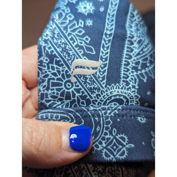 Fabletics women's Size Large Blue Nova Bandana High Waisted Legging And Bra - Picture 15 of 16